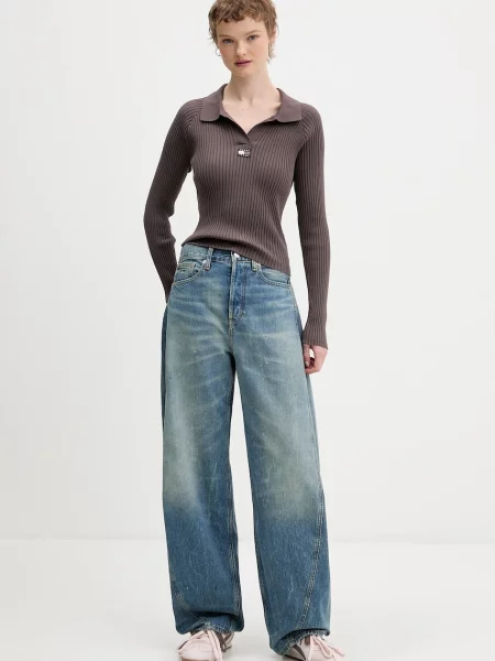 Tommy Jeans Pulover maro