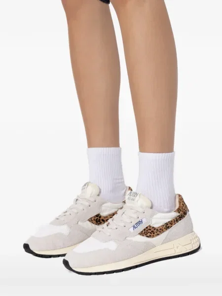 Sneakerși Autry cu imagine cu model leopard gri