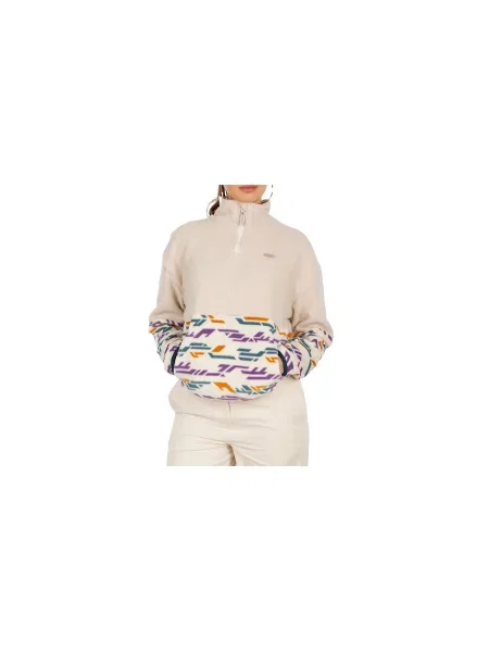 IrieDaily Half Indi Troyer Chalk Kobiety Bluzy i bluzy z kapturem IrieDaily Jasnobrązowy Size: M