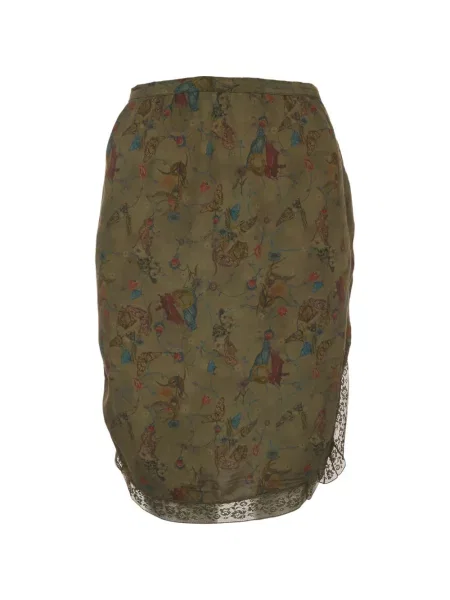 Fusta mini Zadig&voltaire cu model floral cu imagine din dantelă verde