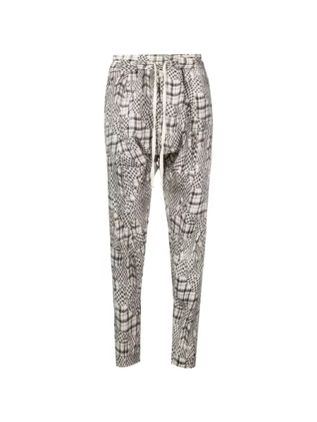 Pantaloni Tessitura Body Couture în carouri alb