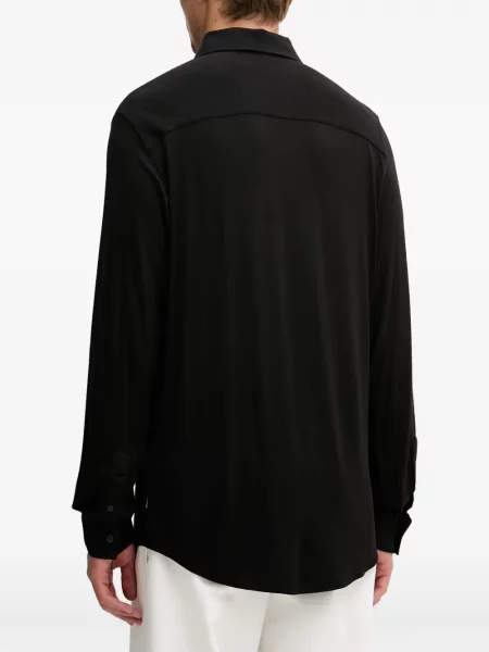 Lung cămașă Armani Exchange cu autograf negru