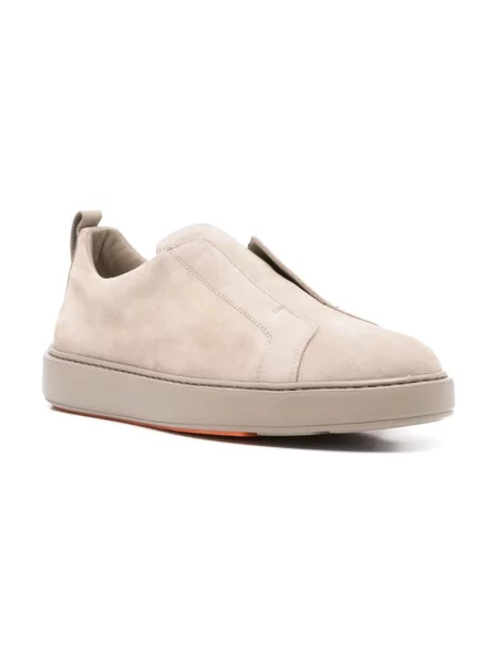 Sneakersy Santoni zamszowe beżowe