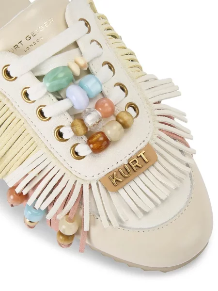 Кожаные мюли Kurt Geiger London с бахромой