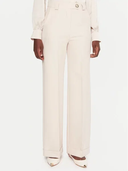 Maryley Штани з тканини бежевий