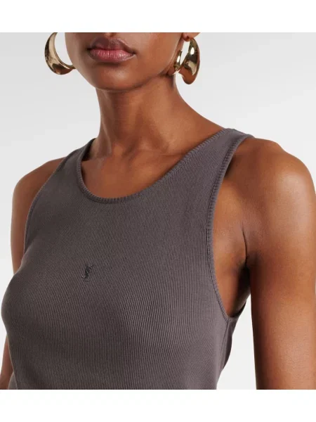 Top Saint Laurent tricotate gri
