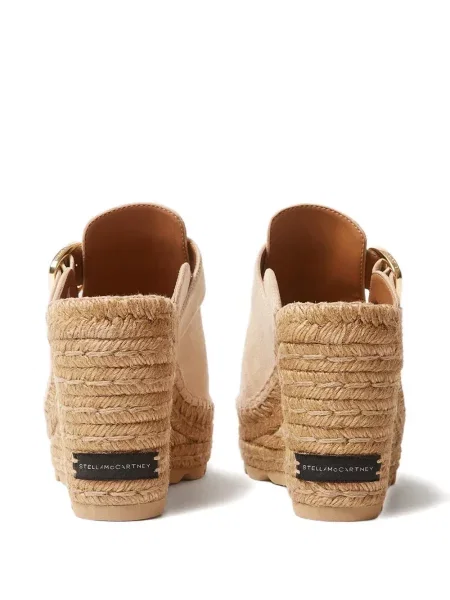 Espadrile Stella Mccartney cu pană cu cataramă