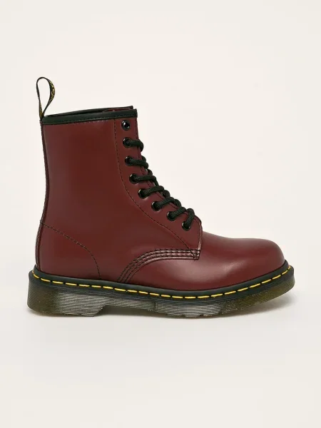 Ботинки Dr. Martens на платформе бордовые