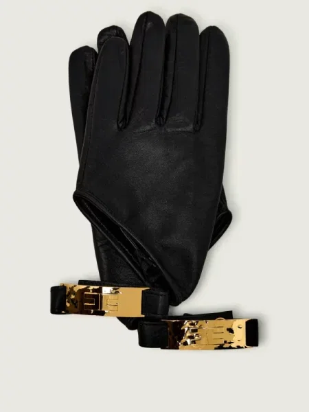 Elisabetta Franchi Mănuși de piele negru