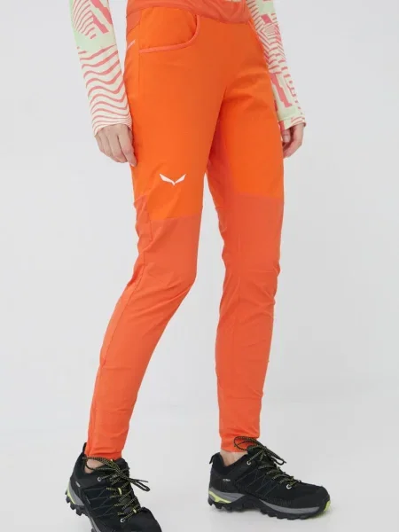 Salewa pantaloni de exterior Agner femei portocaliu albastru