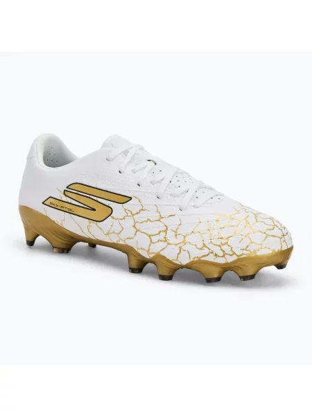 Încălțăminte de fotbal pentru bărbați SKECHERS Skx_ Academy FG white/gold alb