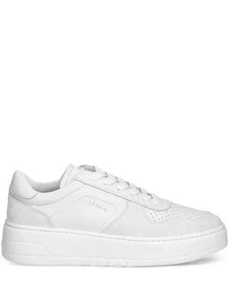 Sneakerși Copenhagen cu șireturi din piele alb