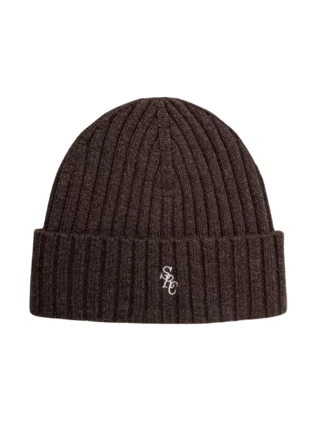 Sporty & Rich czapka wełniana SRC Cashmere brązowa