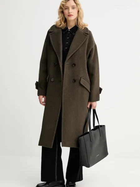 Пальто з додаванням вовни Sessun зелений