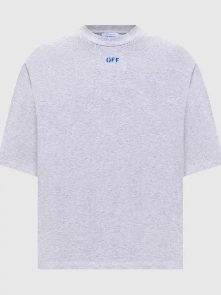 Меланжева футболка Barber Shop Off-white сіра