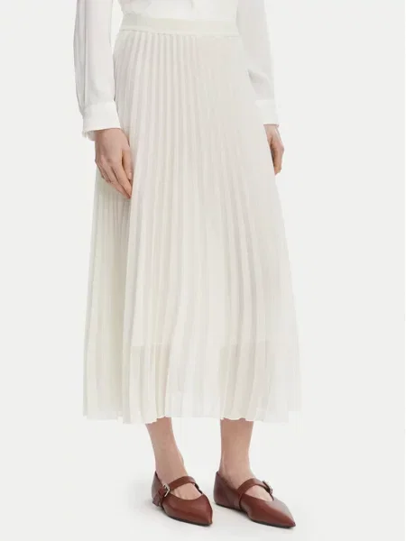 Marella Fustă plisată Gabbia Écru