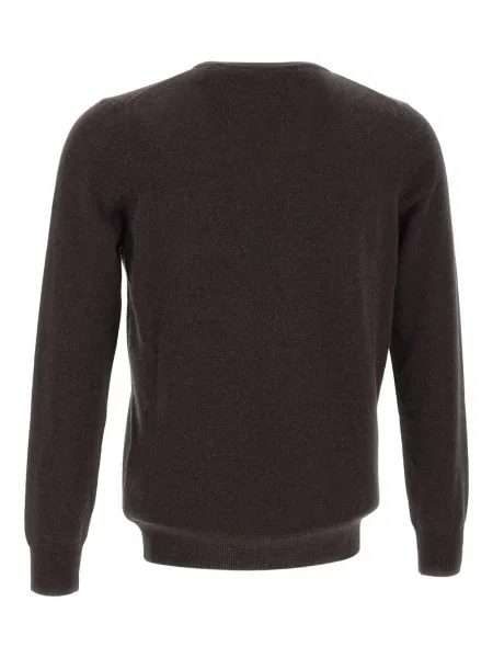 Pulover Kangra cu decolteu rotund maro