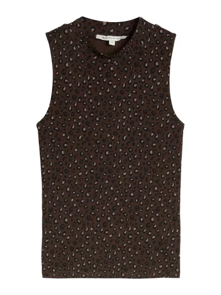 TOM TAILOR DENIM Top ciocolatiu / maro mokka negru