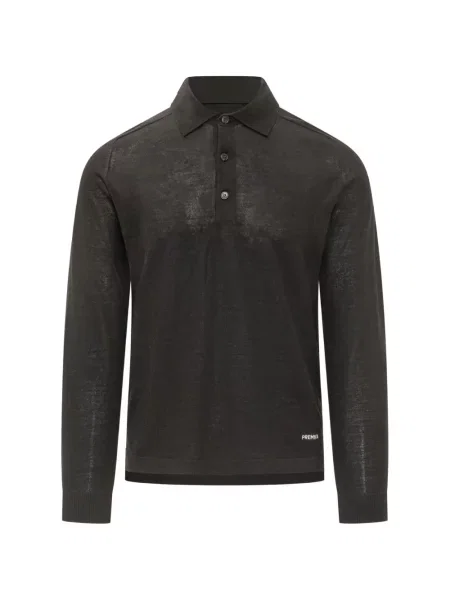 Lung tricou polo Premiata negru