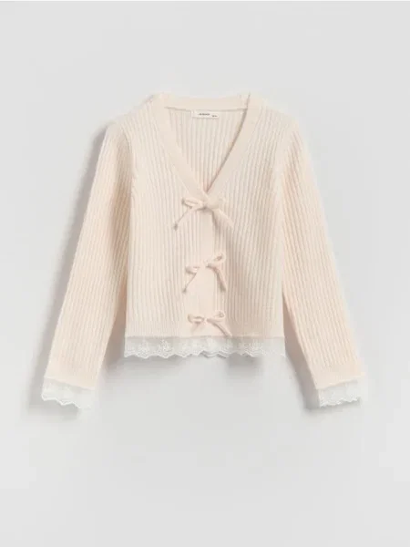 Reserved Cardigan cu amestec de lână nude
