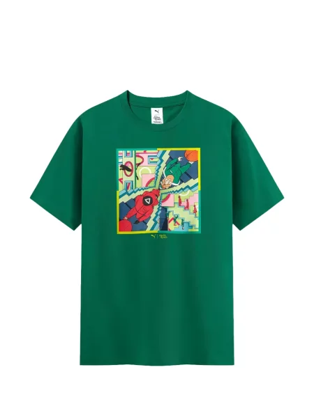 Tricou Puma cu imagine verde