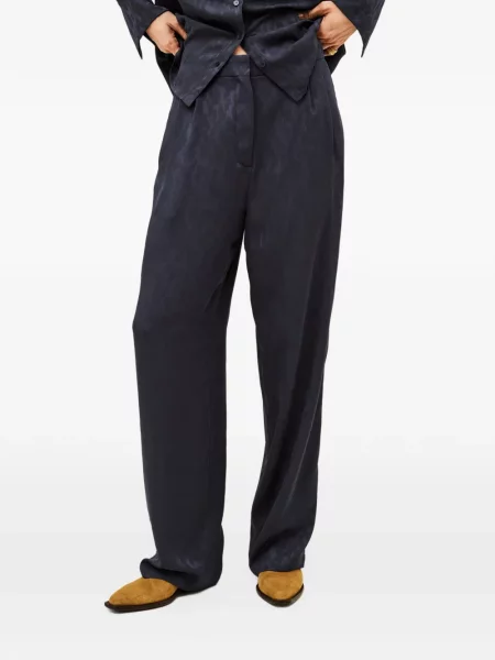 Pantaloni Ba&sh din jacard albastru