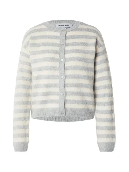 MORE & MORE Geacă tricotată ecru / deschis gri