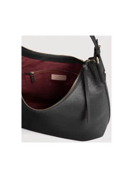 Torebka hobo Coccinelle skórzana czarna