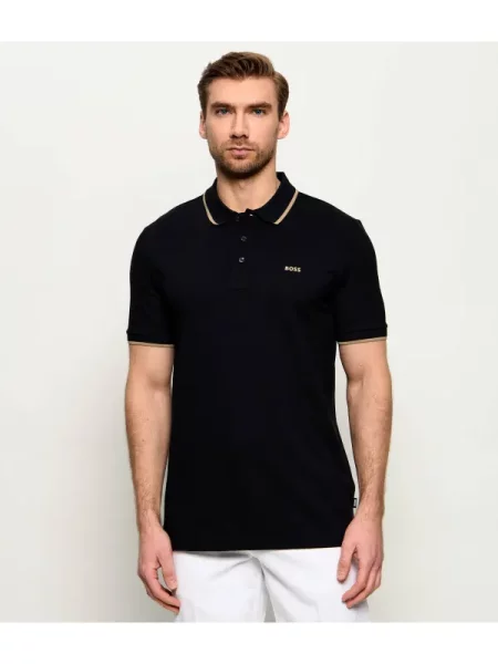 Tricou polo Boss Black negru