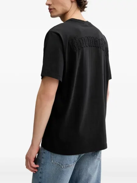 Tricou Bluemarble cu broderie negru