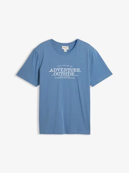 T-shirt z czystej bawełny niebieska