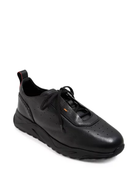 Sneakerși Santoni din piele negru