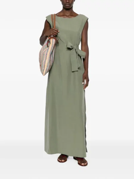 Cu centură rochie maxi Moutaki verde