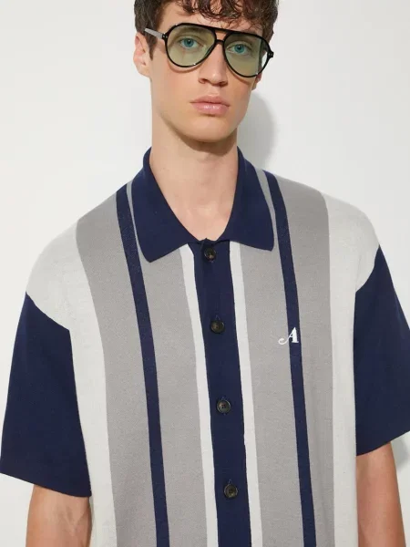 Awake NY Πλεκτή ζακέτα Awake NY Knit Camp Collar