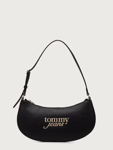 Tommy Jeans kabelka rohlík z imitace kůže černá