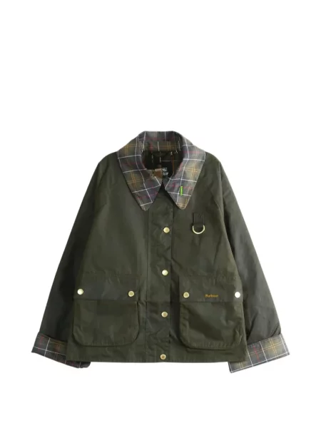 Gulerat ceruit geacă Barbour în carouri verde