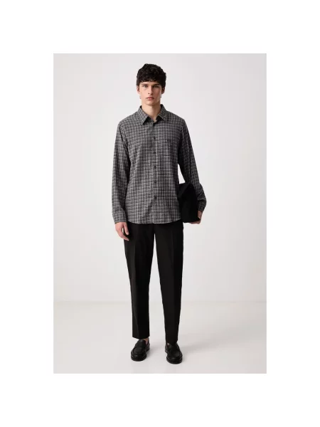 Koszula Armani Exchange w kratę szara