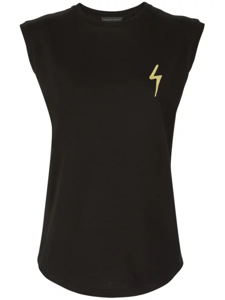 Top Giuseppe Zanotti cu broderie negru