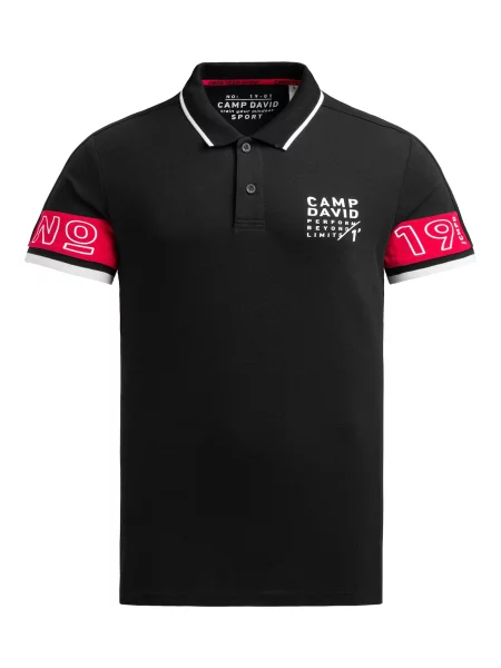 CAMP DAVID Majica rdeča / črna bela