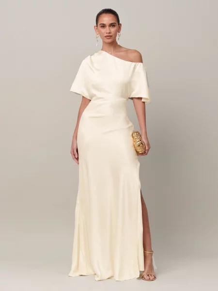 Sável Rochie de seară Gia murdar alb