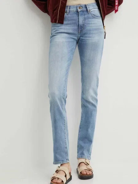 Дънки Pepe Jeans SLIM JEANS MW синьо