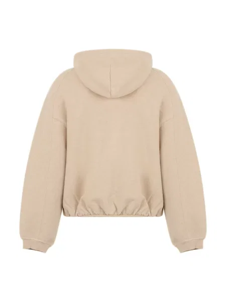 Sweter Jacquemus z kapturem beżowy