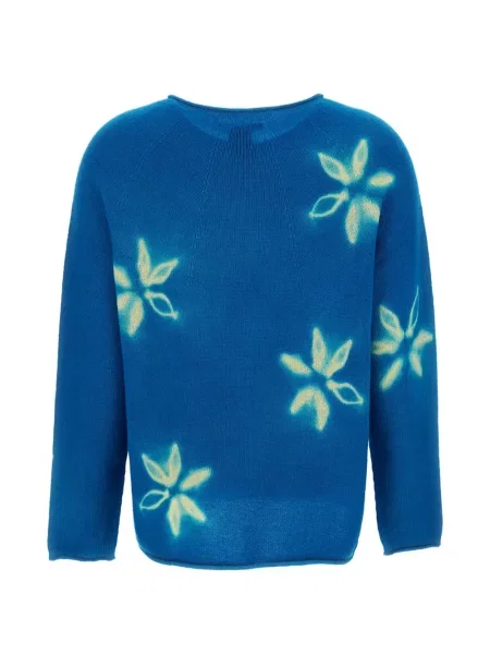 Pulover Suzusan cu model floral cu imagine albastru