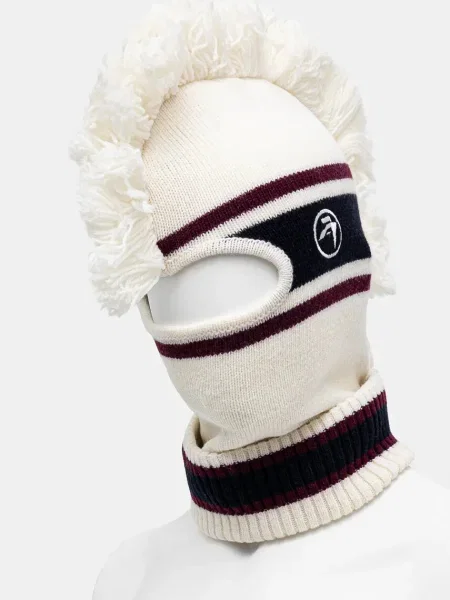 Трикотажная шапка Ambush с бахромой бежевая