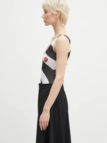 Κορμάκι Fiorucci Striped Raspberry Print μαύρο