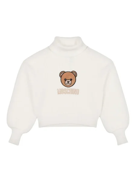 Sweter dziecięcy Moschino biały