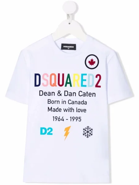 Koszulka dziecięca Dsquared2 biała