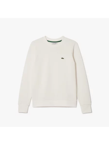 Lacoste Bluza Z Okrągłym Dekoltem Regular Fit biała