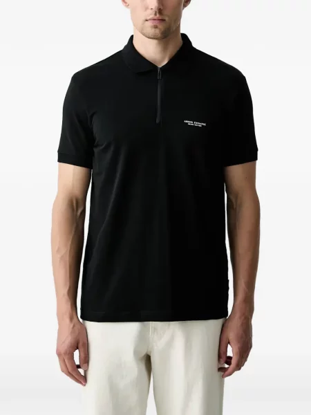 Tricou polo Armani Exchange cu imagine negru