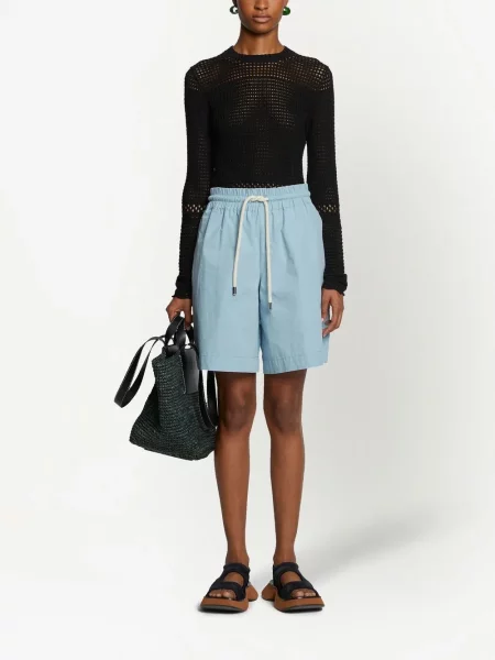 Lněné kraťasy Proenza Schouler White Label bílé